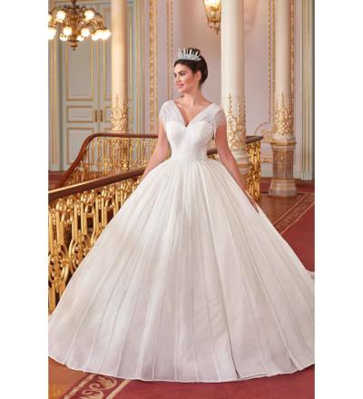 Apolet Kol Detaylı Prenses Gelinlik